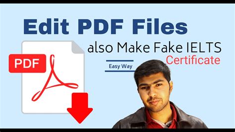 Edit PDF Files & Easyway to Make Fake IELTS Certificate.